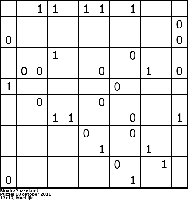 Binaire Puzzel