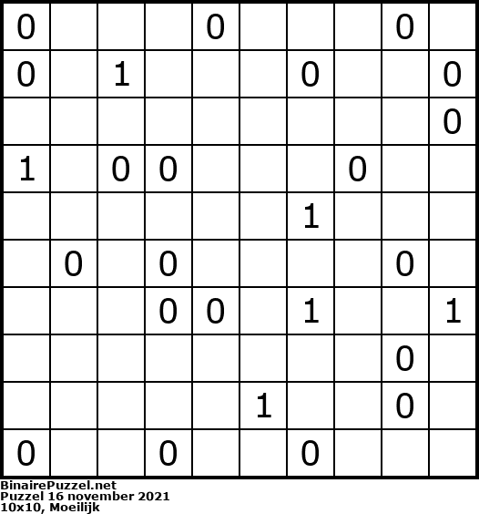 Binaire Puzzel