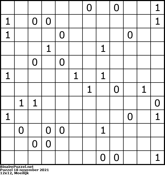 Binaire Puzzel