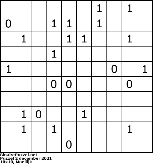 Binaire Puzzel