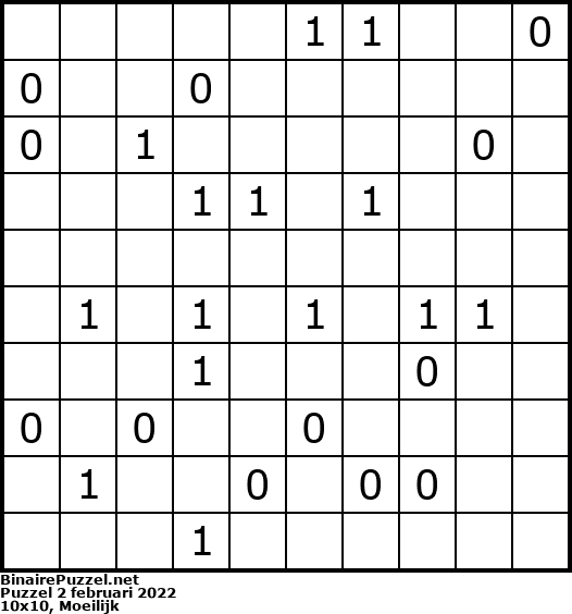 Binaire Puzzel