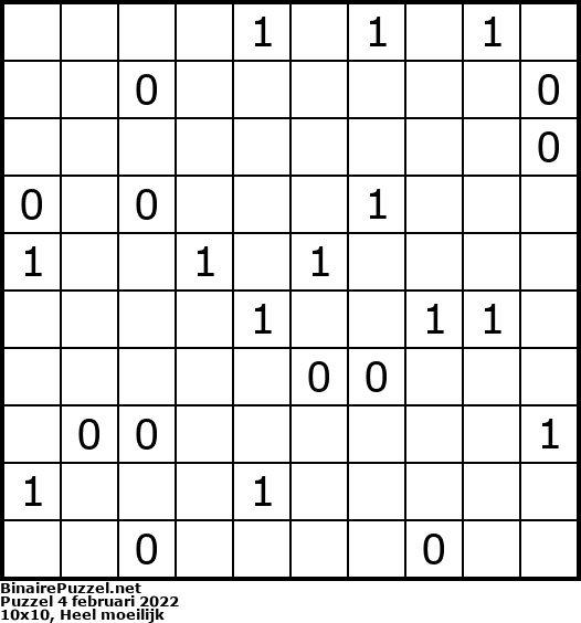 Binaire Puzzel
