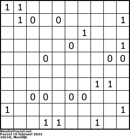 Binaire Puzzel