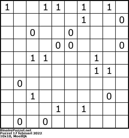 Binaire Puzzel