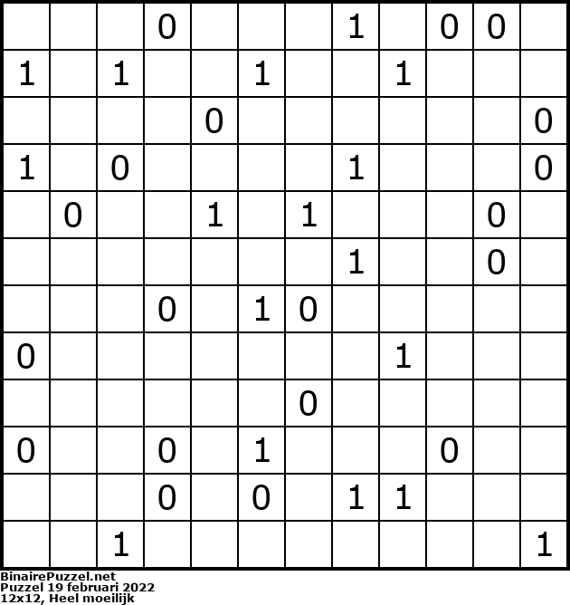 Binaire Puzzel