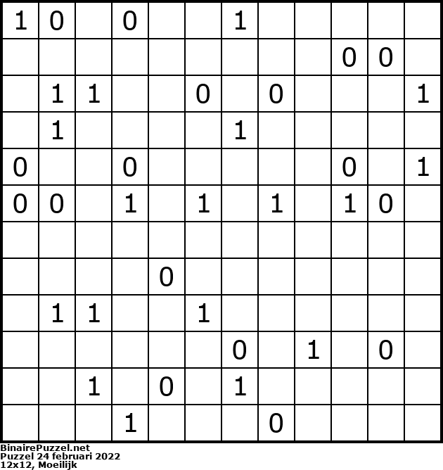 Binaire Puzzel
