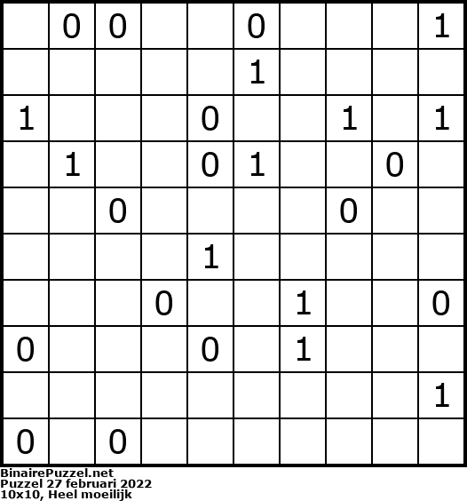 Binaire Puzzel