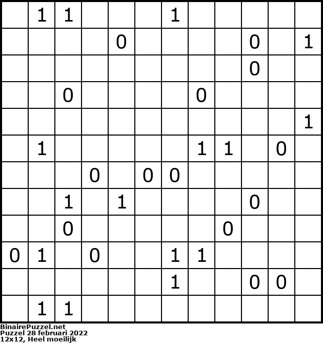 Binaire Puzzel