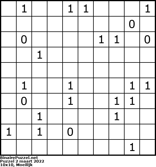 Binaire Puzzel