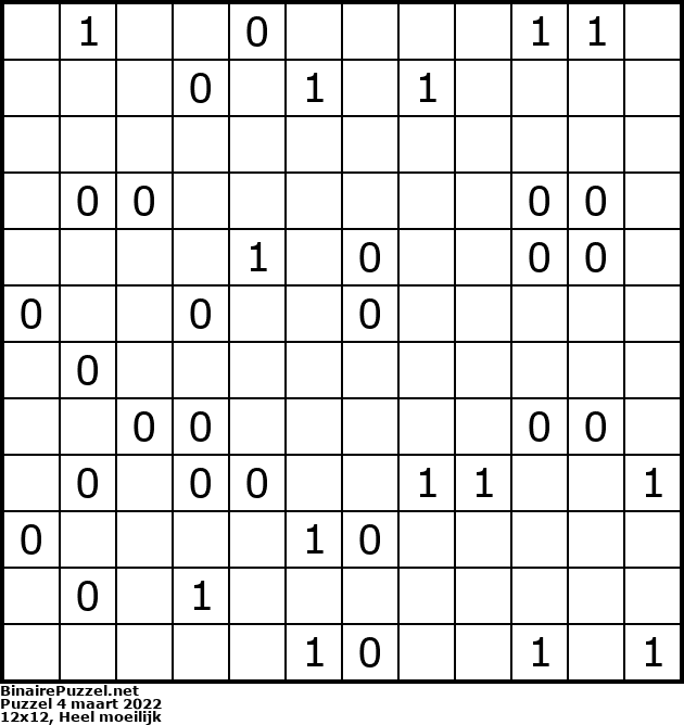 Binaire Puzzel