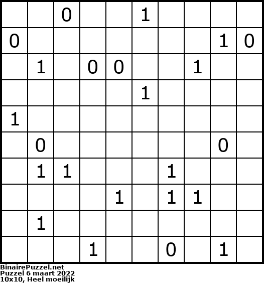 Binaire Puzzel