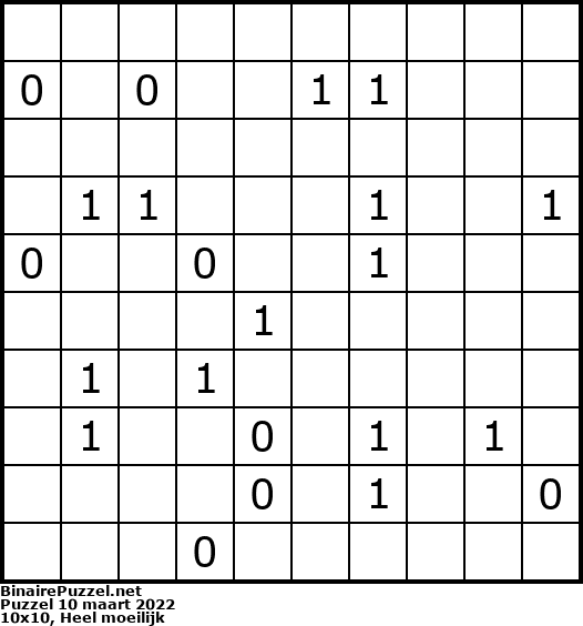 Binaire Puzzel