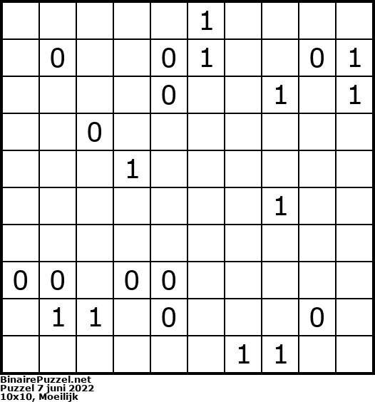 Binaire Puzzel