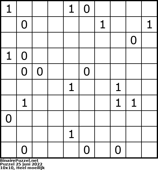 Binaire Puzzel
