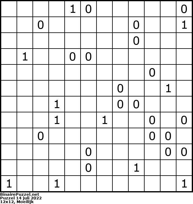 Binaire Puzzel