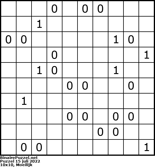 Binaire Puzzel