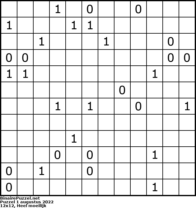 Binaire Puzzel