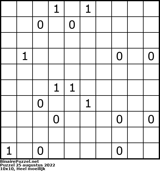 Binaire Puzzel