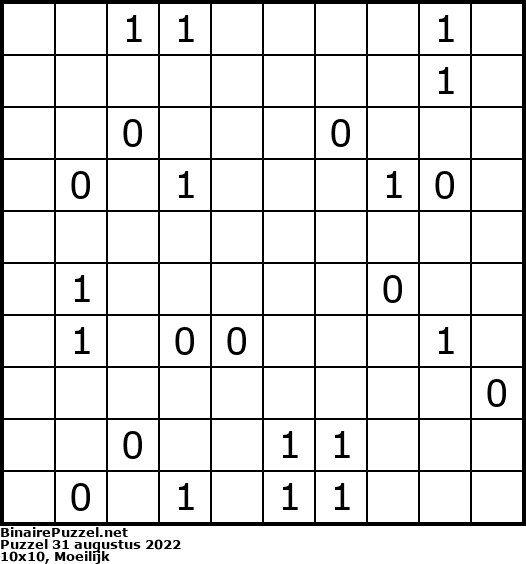Binaire Puzzel