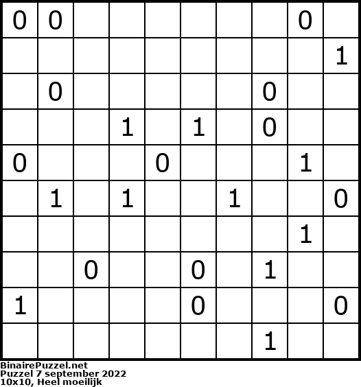 Binaire Puzzel