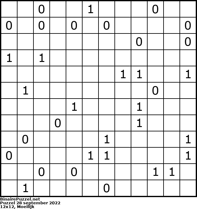 Binaire Puzzel