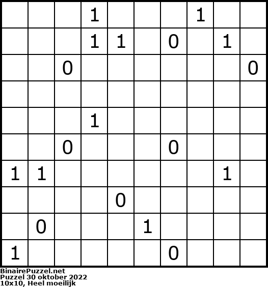 Binaire Puzzel