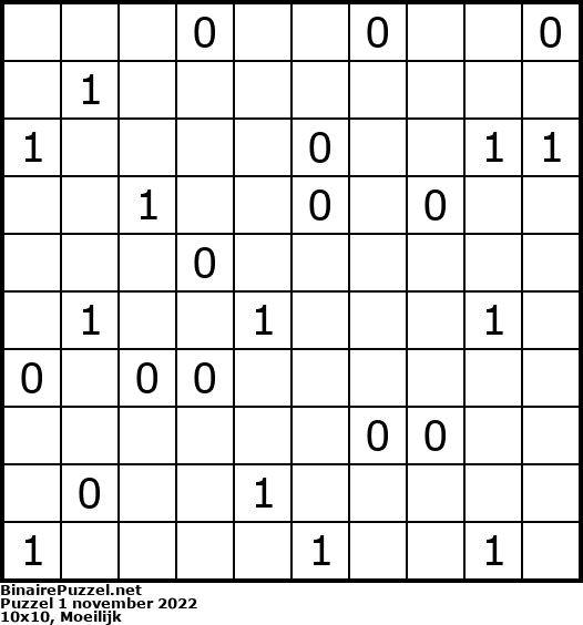 Binaire Puzzel