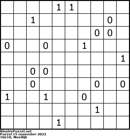 Binaire Puzzel