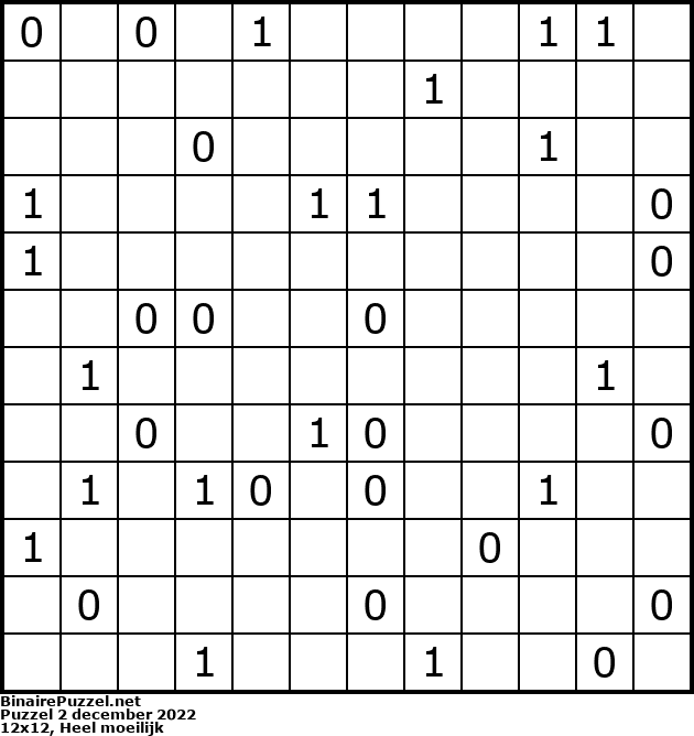 Binaire Puzzel