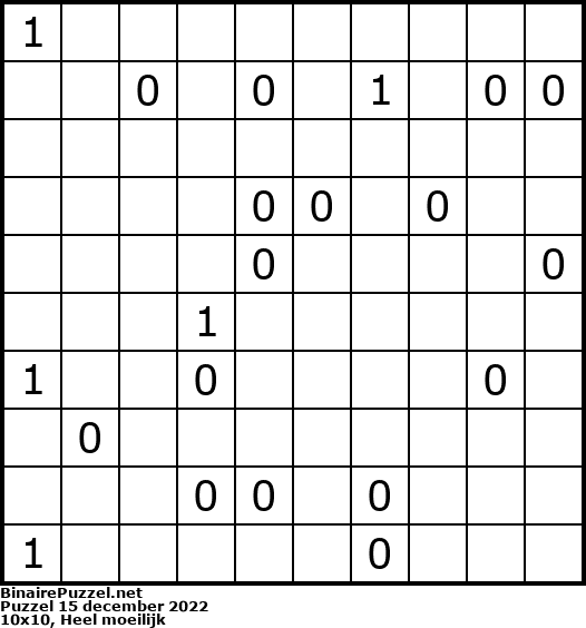 Binaire Puzzel