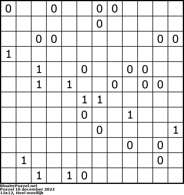 Binaire Puzzel
