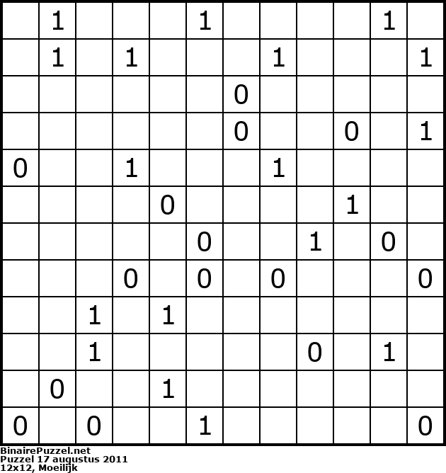 Binaire Puzzel