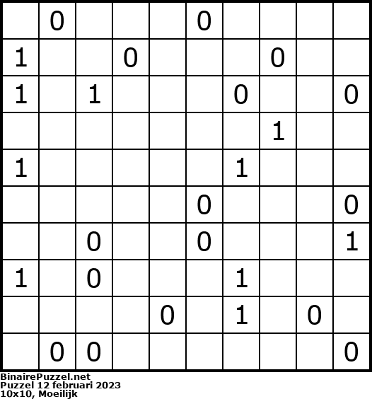 Binaire Puzzel