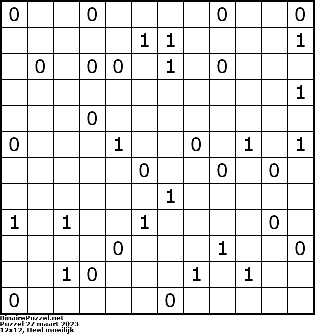 Binaire Puzzel