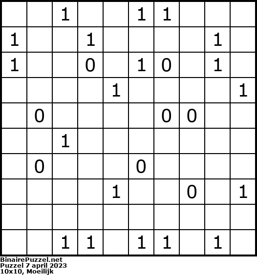 Binaire Puzzel