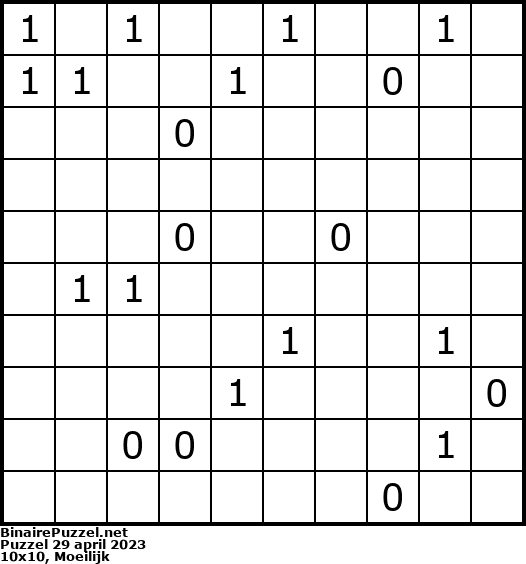 Binaire Puzzel