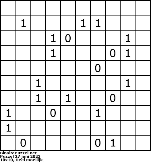 Binaire Puzzel