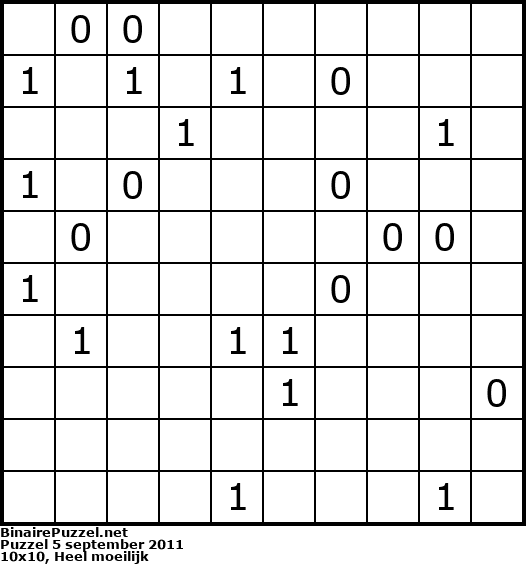 Binaire Puzzel