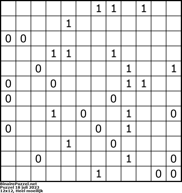 Binaire Puzzel