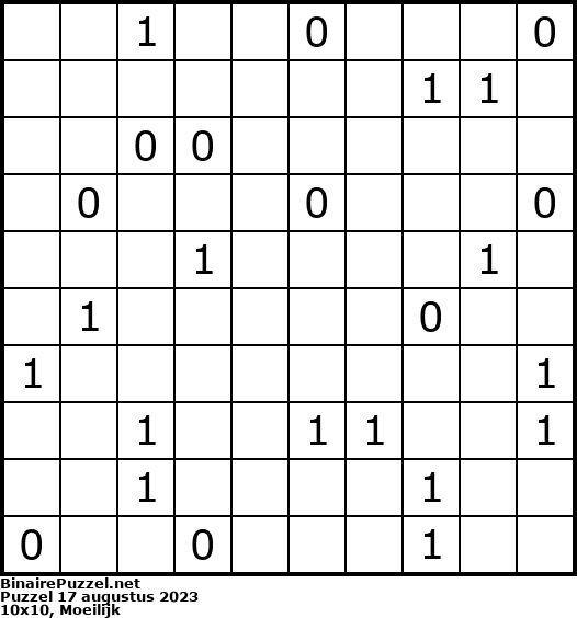 Binaire Puzzel