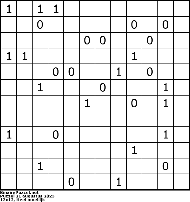 Binaire Puzzel