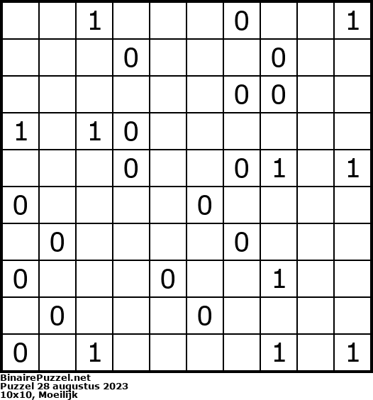Binaire Puzzel