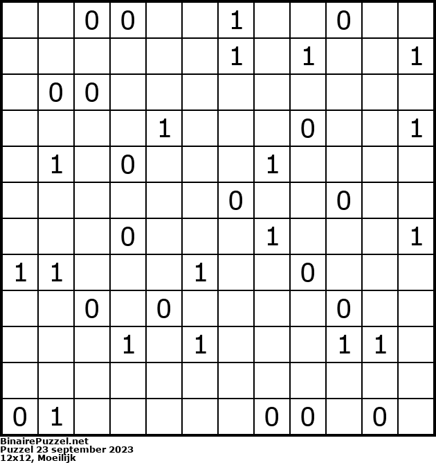 Binaire Puzzel