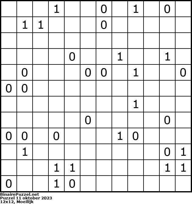 Binaire Puzzel