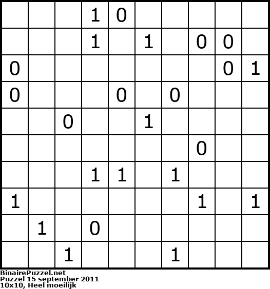 Binaire Puzzel