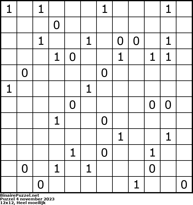 Binaire Puzzel