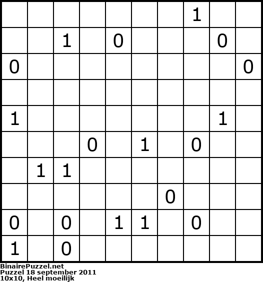 Binaire Puzzel
