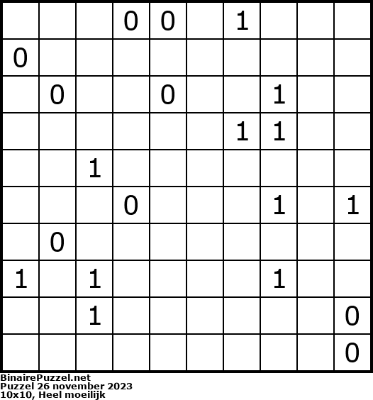 Binaire Puzzel
