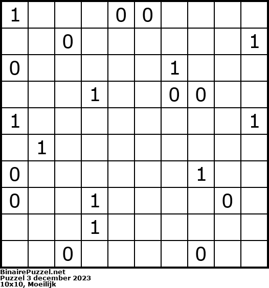 Binaire Puzzel