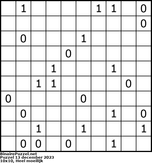 Binaire Puzzel
